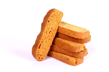 crispy rusk on white