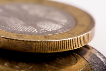 Euromünzen - Nahaufnahme