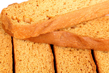 crispy rusk on white