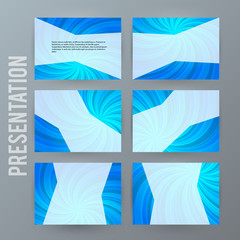 Presentation template set for powerpoint background blue07