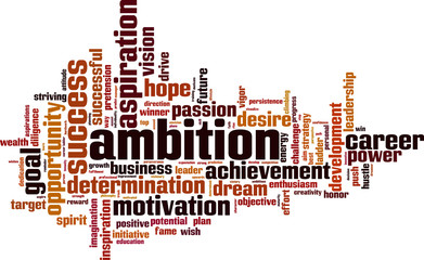 Ambition word cloud