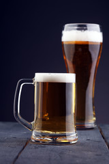 Still Life with a draft beer by the glass.