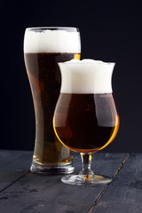 Still Life with a draft beer by the glass.