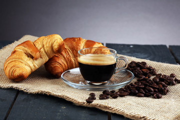 Coffee and croissants, Cafe, Coffee Bean