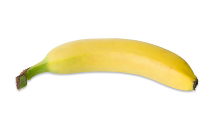 fresh banana isolated on white background with shadow