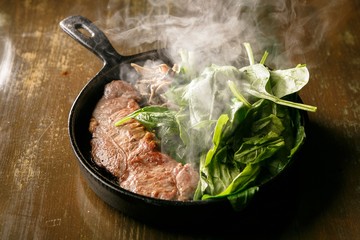 beef sirloin pan steak 등심스테이크