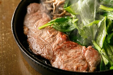 beef sirloin pan steak