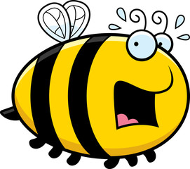 Scared Cartoon Bee