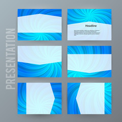 Presentation template set for powerpoint background blue12
