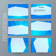 Presentation template set for powerpoint background blue13