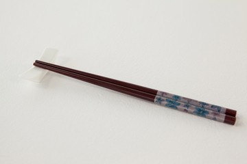 Pair of brown chopsticks