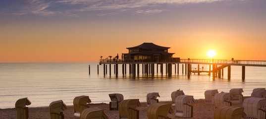 Timmendorfer Beach, in the Lübeck Bay with Lake bridge