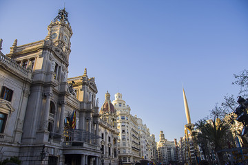 plaza ayuntamiento valencia en fallas 2017