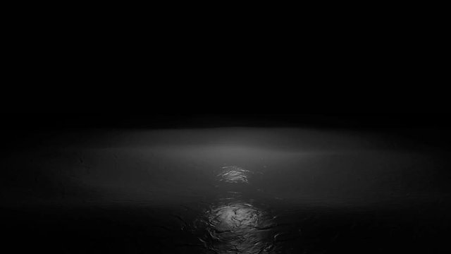 Seamless loop Abstract of black sails water on black background