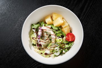 A vegetable salad	