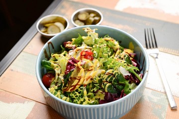 A vegetable salad	