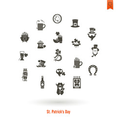 Saint Patricks Day Isolated Icon Set