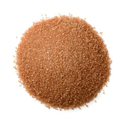 Top view of brown cane sugar heap