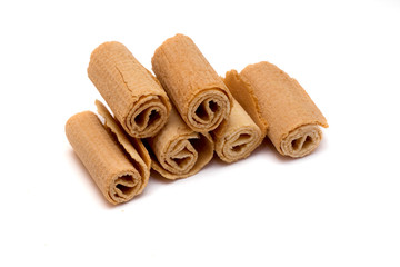 Cookies spiral on a white background