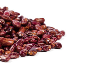 Red beans isolated on white background