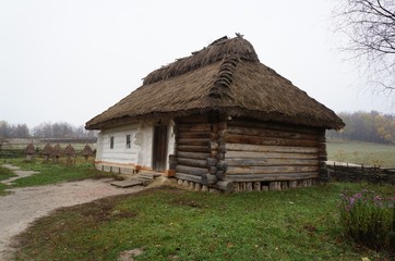 Fototapeta na wymiar Old log house