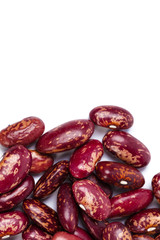 Red beans isolated on white background