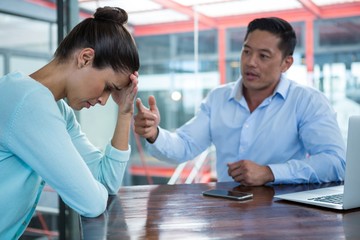 Businessman arguing with a colleague