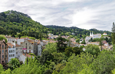 Fototapeta na wymiar View of the popular scenic Sintra, Portigal