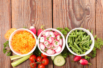 assorted vegetable salad