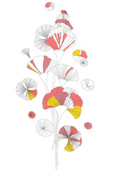 Bouquet of flowers in Japanese style