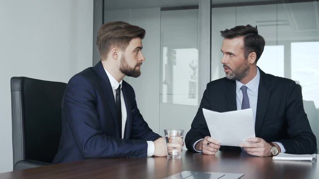 Job interview - recruiter talking with candidate