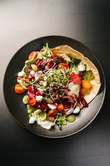 ricotta cheese salad to Top view 리코타치즈샐러드