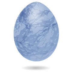 Blaues Ei marmoriert 