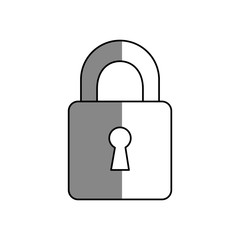 safe padlock isolated icon