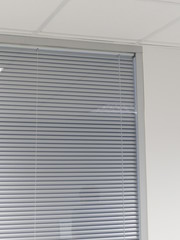 detail of a horizontal window blinder