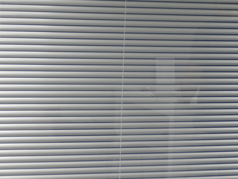 detail of a horizontal window blinder