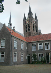 Fototapeta na wymiar Delft, the building, William oif Orange was killed