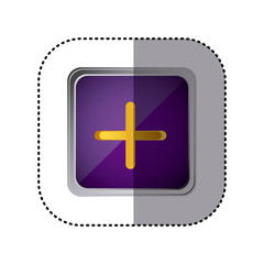 Fototapeta premium purple emblem volume up button, vector illustration design