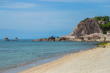 grandfather and grandmother rocks or Hin Ta Hin Yai at Samui island in Lamai Beach, Thailand