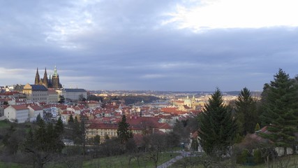 Fototapeta na wymiar beautiful prague city center panorama