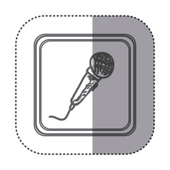 figure symbol microphone instrument icon, vector illustration design