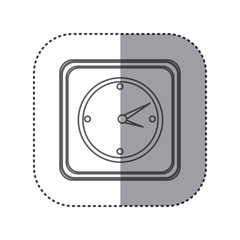 figure emblem wall clock time, vector illustration design