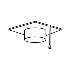 graduation hat isolated icon