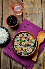 Black beans cilantro shrimp lime rice