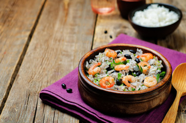 Black beans cilantro shrimp lime rice