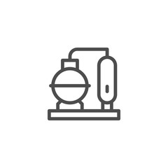 Refinery plant line icon