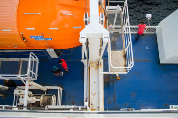 On Deck of the Ferry Between Novia Scotia and Newfoundland, Canada