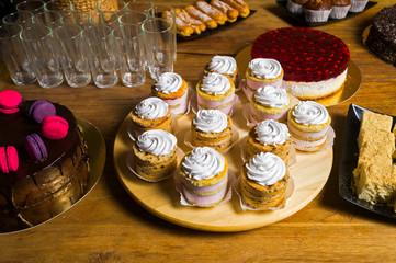 sweet cakes at the party