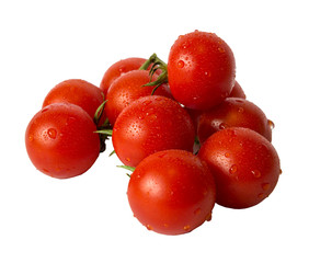 fresh tomatoes isolated on white background