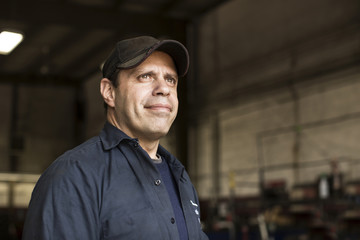 Portrait of blue collar worker